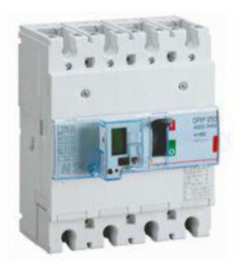 DPX³250 electronic release circuit breaker, 4 poles 40A and breaking capacity 36kA
