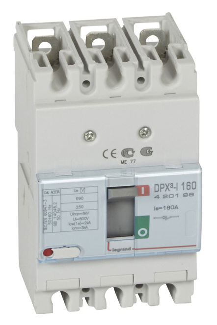 DPX³-I 160 trip-free switch, 3 poles, with rated current of 160A