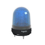 Illuminated beacon with buzzer, blue, Ø100, 70...90 dB, integral LED, 100...230 V AC