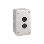 XALE2 Product picture Schneider Electric XALE_MI_BN_V1-0_EN + 7 + 7 3  videos empty control station - light grey - 2 cut-outs - IP54 - for XB7 Ø 22 mm