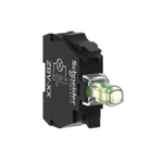 Light block, Harmony XB4, Harmony XB5, white, for head 22mm, universal LED, screw clamp terminals, 230...240V AC