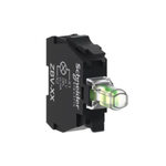 Light block, Harmony XB5, Harmony XB4, white, for head 22mm, universal LED, screw clamp terminals, 24V AC/DC
