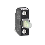 Light block, Harmony XALD, XALK, white, for head 22mm, universal LED, mounting in back of enclosure, 230...240V AC