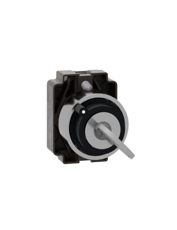 Key selector switch, Easy Harmony XB2, metal, black, 22mm, key no 455, 2 positions, stay put, 2 side pull out, 1NO