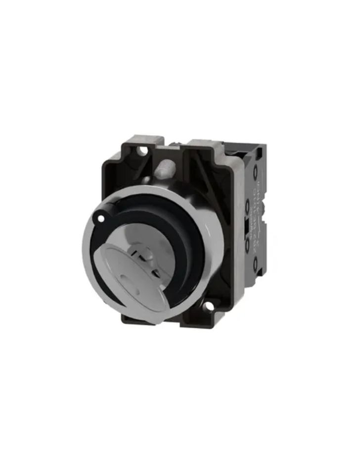 Key selector switch, Easy Harmony XB2, metal, black, 22mm, key no 455, 2 positions, stay put, left side pull out, 1NO