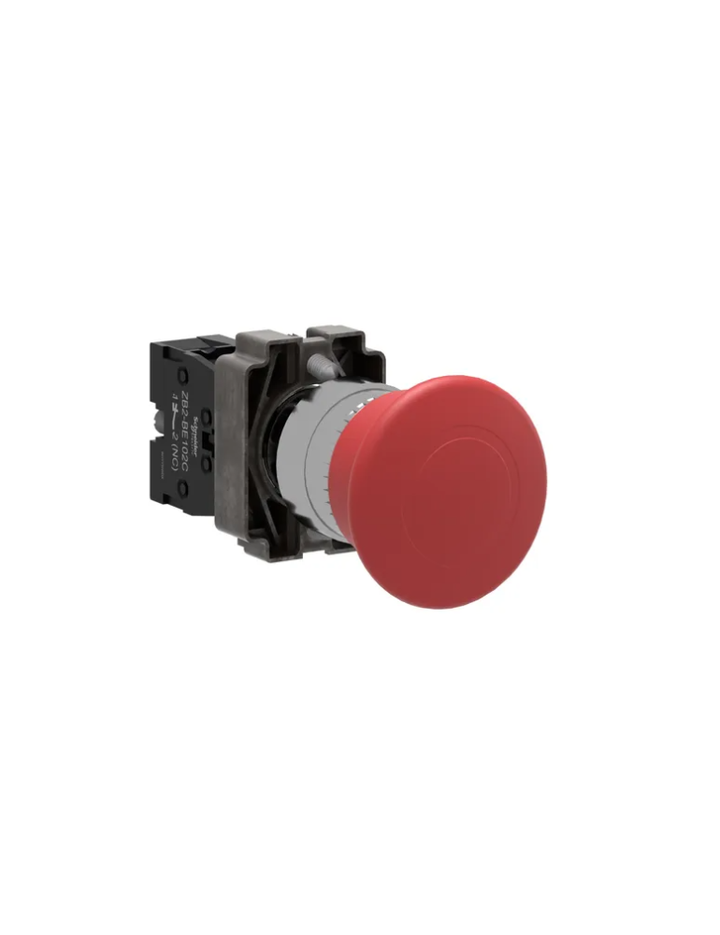 Emergency stop, Easy Harmony XB2, metal, red, mushroom 40mm, 22mm, push-pull, 1NC