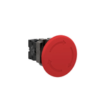 Complete emergency switching off push button, Easy Harmony XB2, metal, red mushroom 60mm, 22mm, turn to release, 1NC