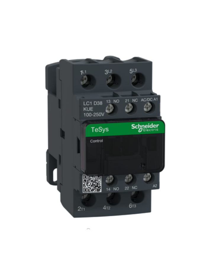 TeSys D contactor 3P 38A AC-3 up to 440V coil 100-250V AC/DC