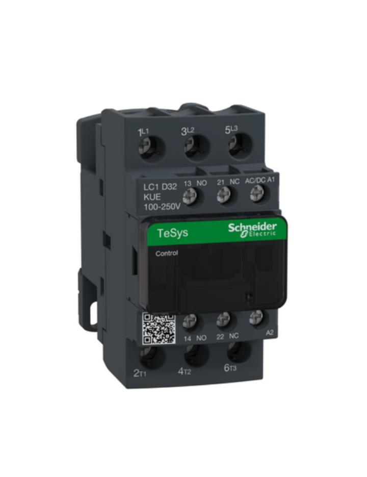 TeSys D contactor 3P 32A AC-3 up to 440V coil 100-250V AC/DC