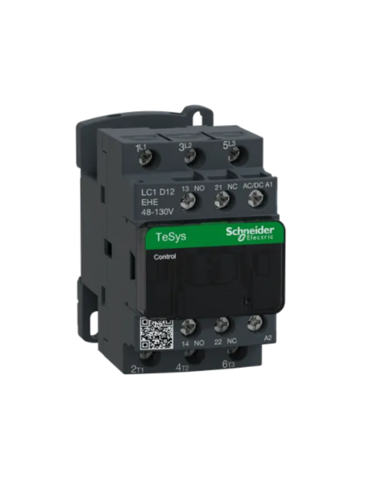 Contactor, TeSys Deca Advanced, 3P(3NO), AC-3/3e, <=440V, 12A, 48...130V AC/DC coil, screw clamp terminals