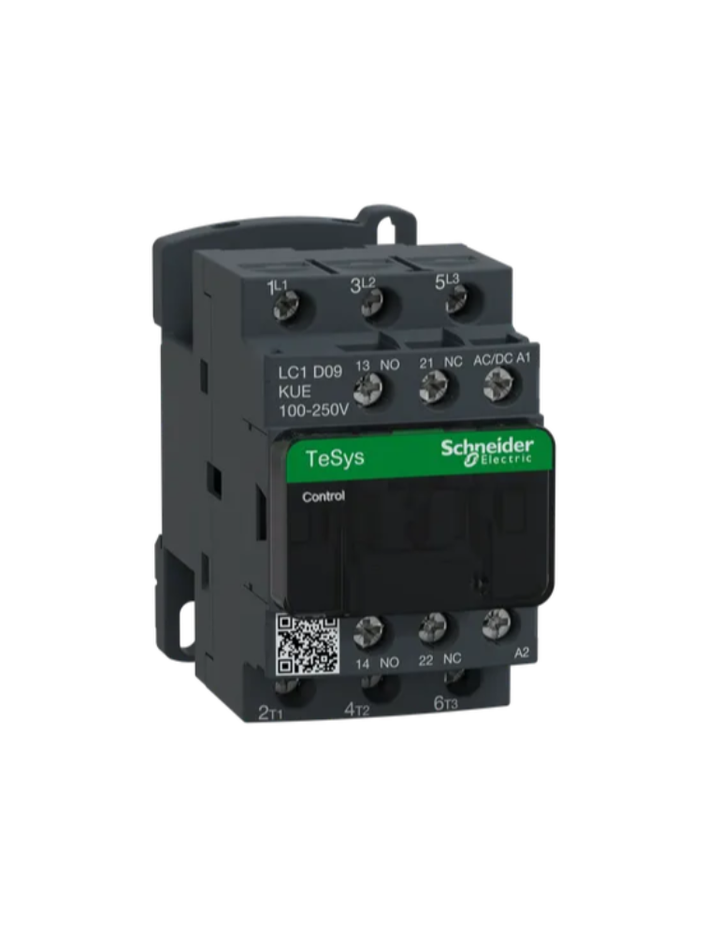 TeSys D contactor 3P 9A AC-3 up to 440V coil 100-250V AC/DC