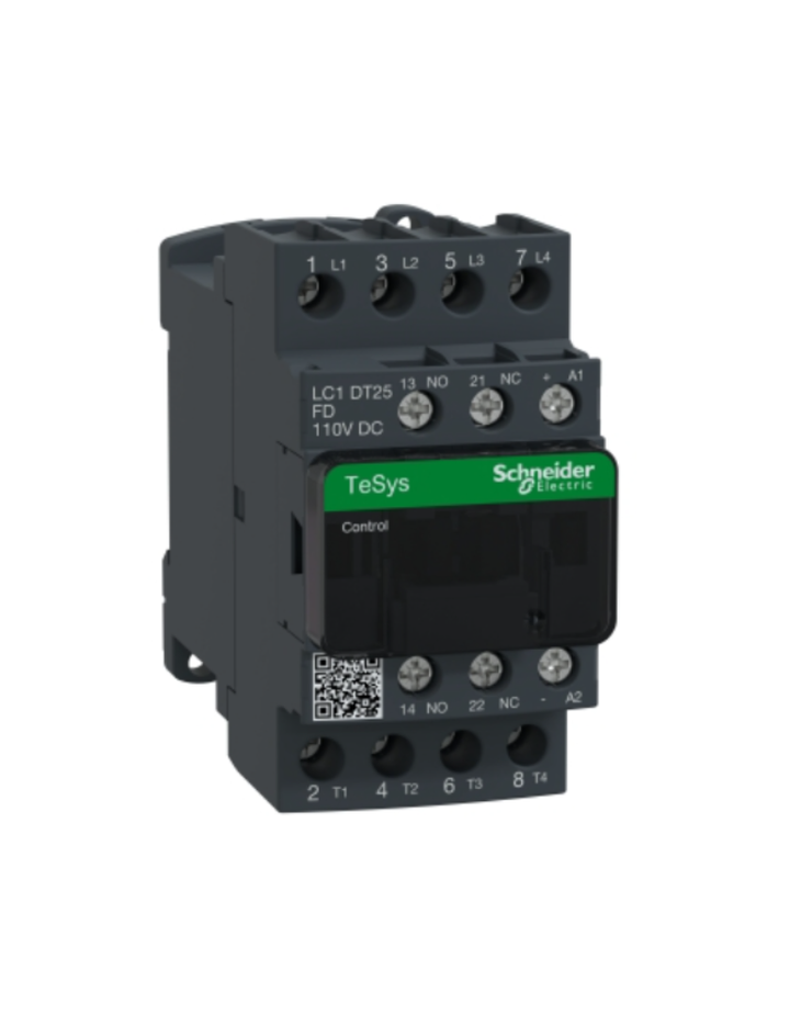 TeSys D contactor - 4P(4 NO) - AC-1 - <= 440 V 25 A - 110 V DC standard coil