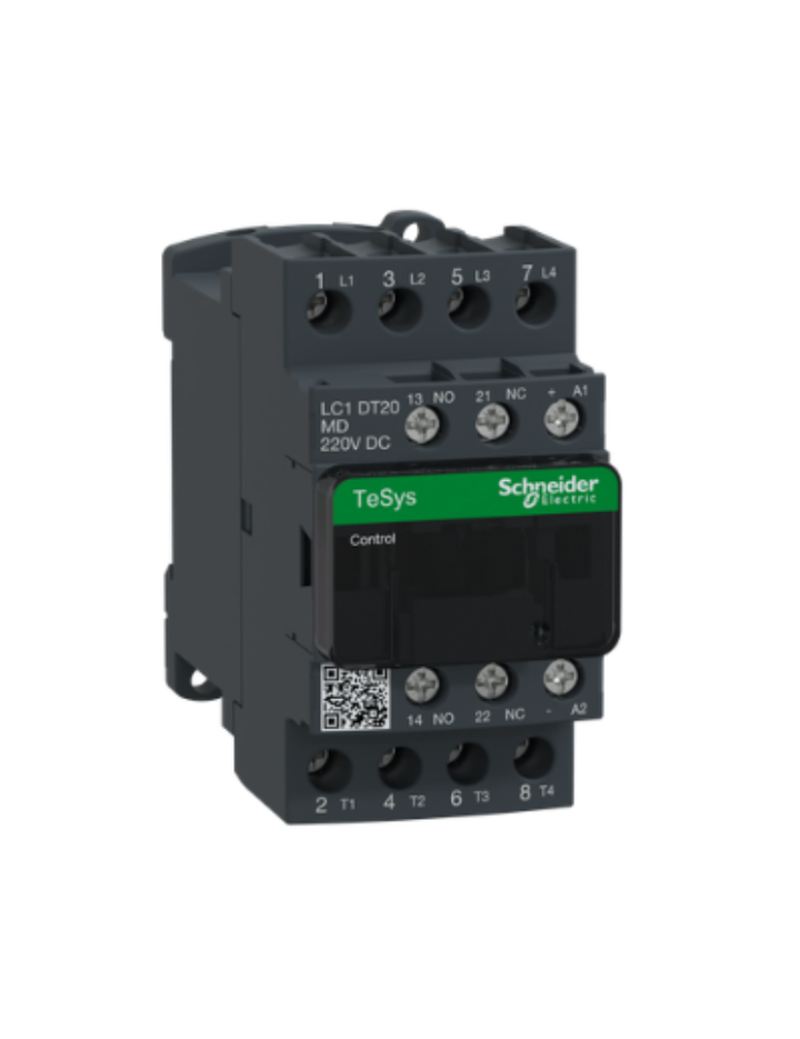 TeSys D contactor - 4P(4 NO) - AC-1 - <= 440 V 20 A - 220 V DC standard coil