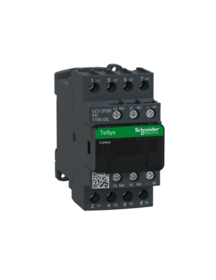 TeSys D contactor - 4P(4 NO) - AC-1 - <= 440 V 20 A - 110 V DC standard coil