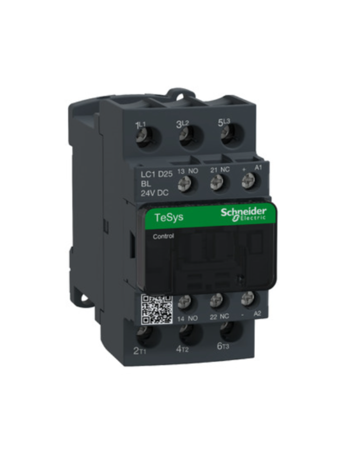 TeSys D contactor - 3P(3 NO) - AC-3 - <= 440 V 25 A - 24 V DC coil