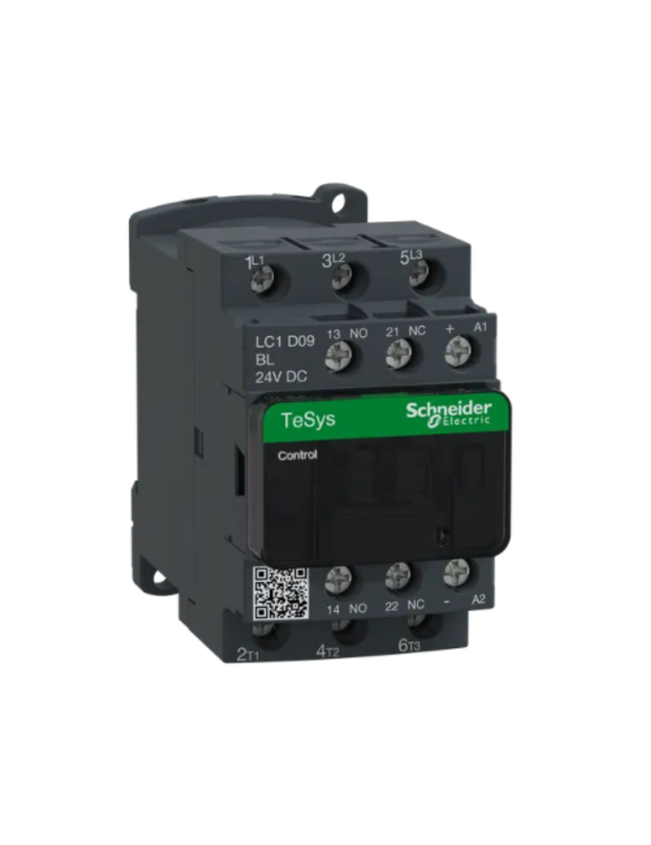 TeSys D contactor - 3P(3 NO) - AC-3 - <= 440 V 9 A - 24 V DC coil