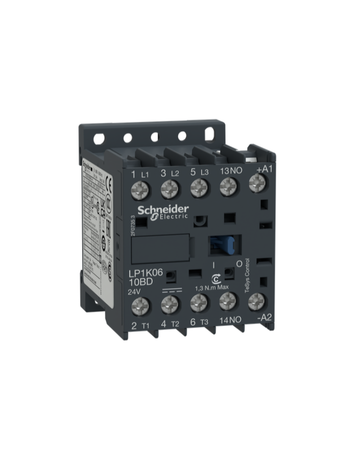 TeSys K contactor - 3P - AC-3 <= 440 V 9 A - 1 NO aux. - 110 V DC coil