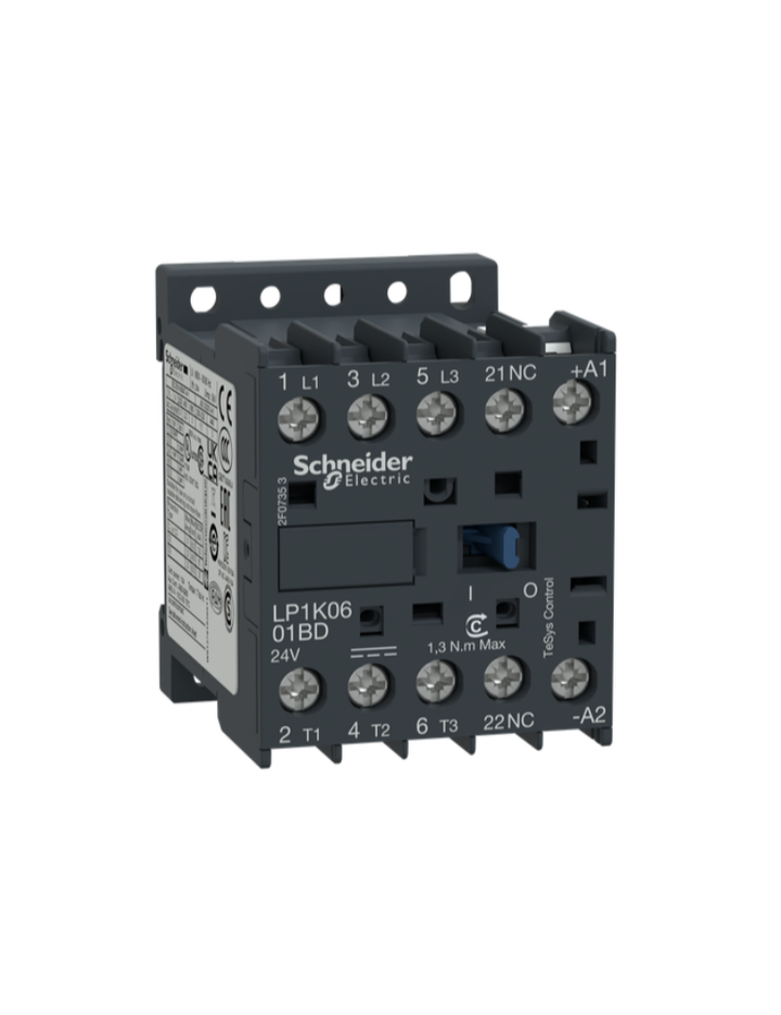 TeSys K contactor - 3P - AC-3 <= 440 V 9 A - 1 NC aux. - 110 V DC coil