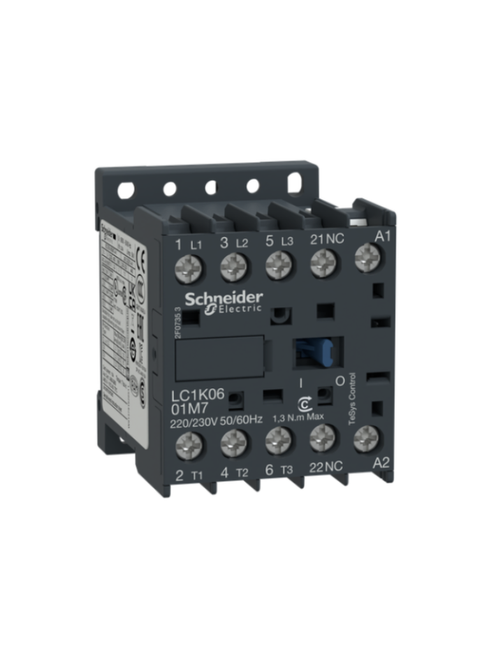 TeSys K contactor - 3P - AC-3 <= 440 V 16 A - 1 NC aux. - 24 V AC coil