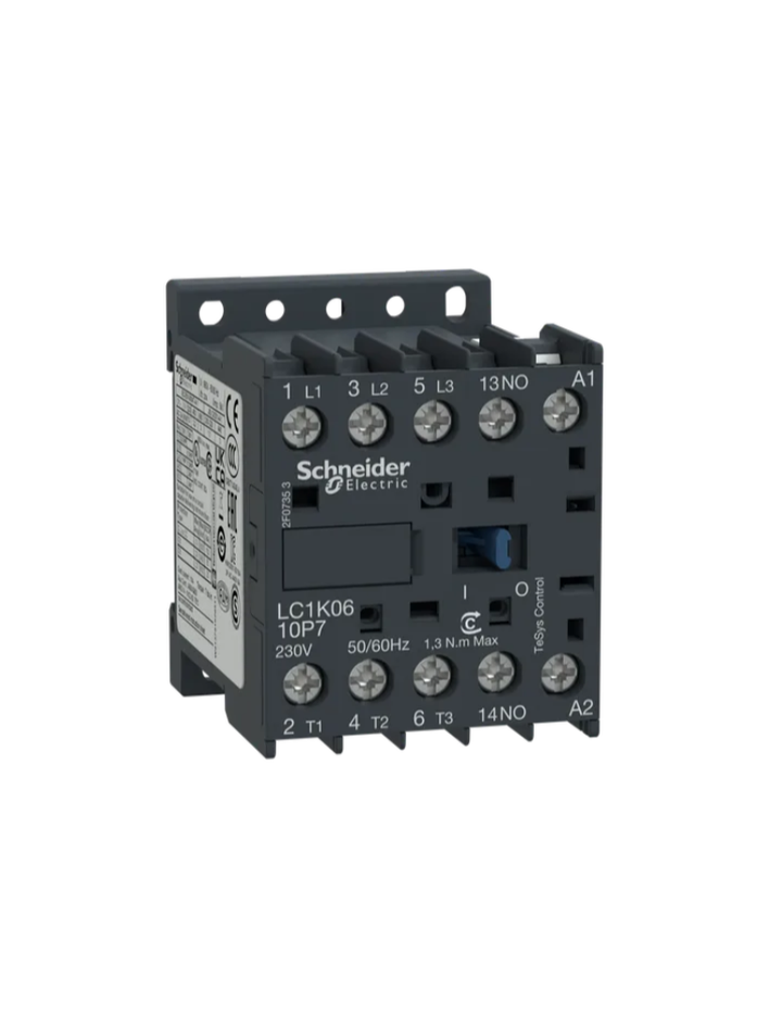 TeSys K contactor - 3P - AC-3 <= 440 V 6 A - 1 NO aux. - 24 V AC coil