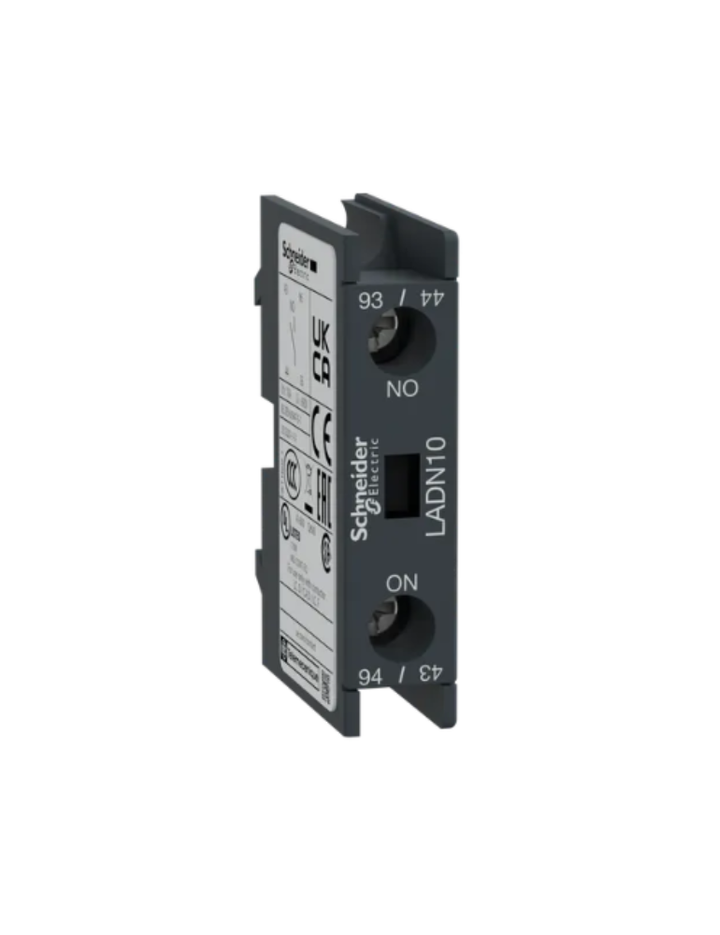 Auxiliary contact block, TeSys D, 1NO, front mounting, screw clamp terminals