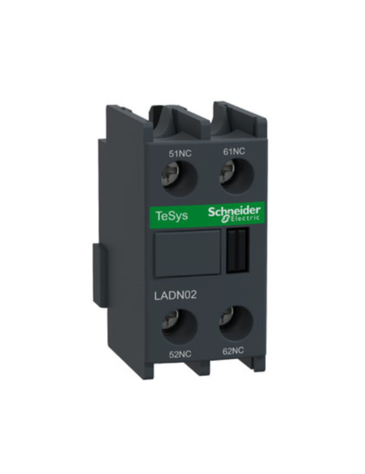 Auxiliary contact block, TeSys D, 2NC, front mounting, screw clamp terminals