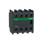 Auxiliary contact block, TeSys D, 2NO + 2NC, front mounting, screw clamp terminals