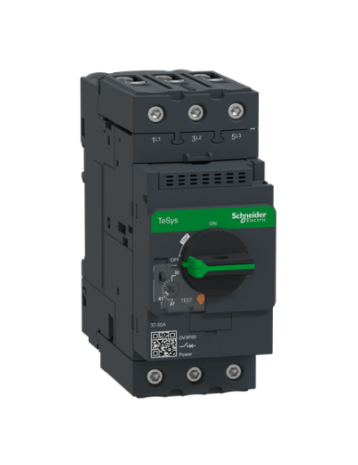 GV3P;TeSys GV;motor circuit breaker;motor protection;thermal magnetic protection;high breaking capacity;rotary handle;EverLink terminals