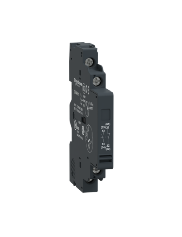 GV2;GV3;GVAN;Tesys GV;auxiliary contact block;instantaneous auxiliary contact;side mounting;screw clamp terminals