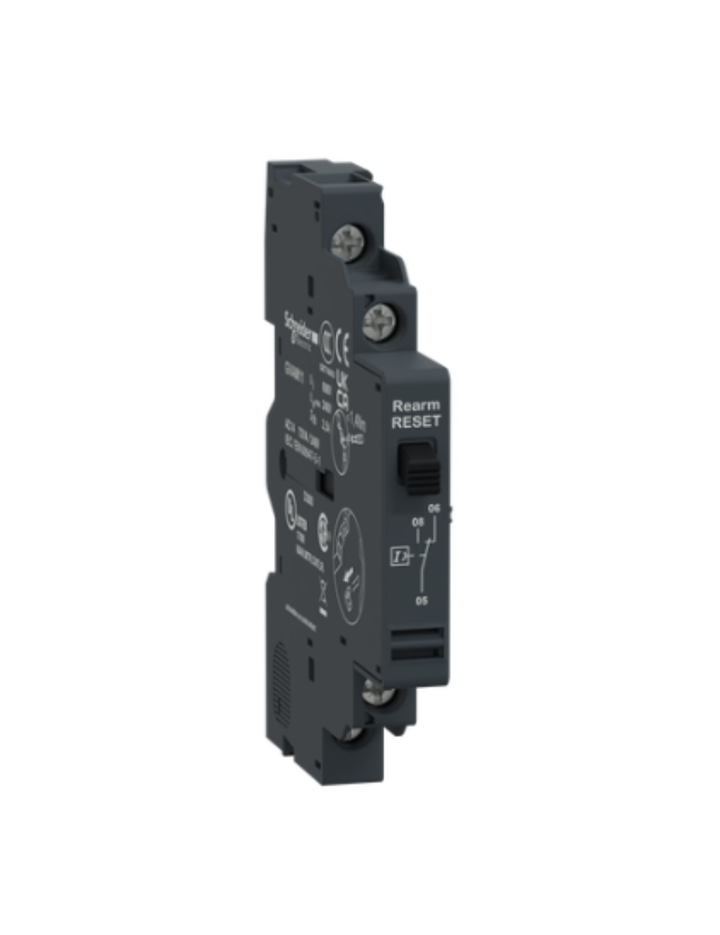 GV2;GV3;GVAM;Tesys GV;auxiliary contact block;short circuit signalling;side mounting;screw clamp terminals