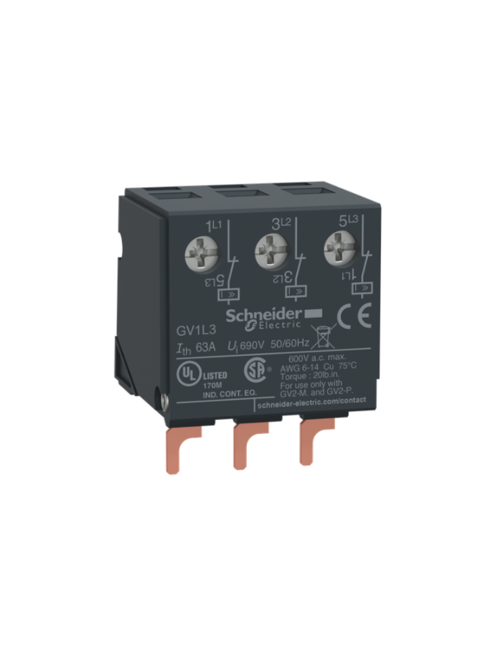 Current limiter module, TeSys GV2, on device mounting