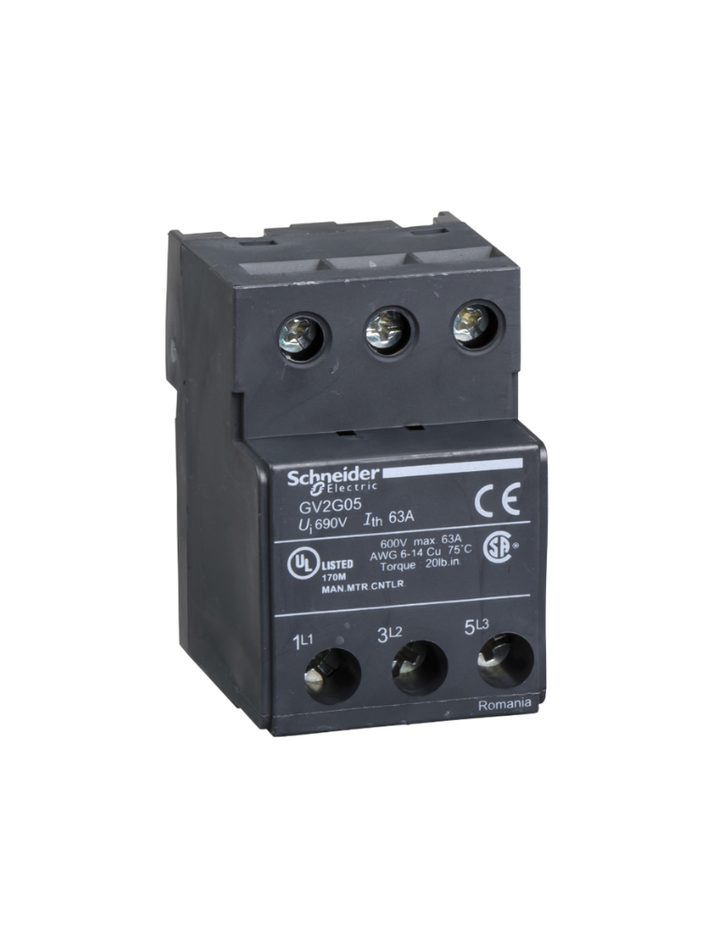 TeSys GV2, TeSys D & TeSys U - terminal block - 3P - for GV1L3