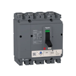 circuit breaker EasyPact CVS100F, 36 kA at 415 VAC, 25 A rating thermal magnetic TM-D trip unit, 4P 3d