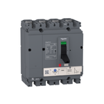 circuit breaker EasyPact CVS160F, 36 kA at 415 VAC, 125 A rating thermal magnetic TM-D trip unit, 4P 3d