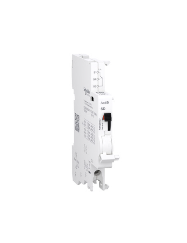 Auxiliary contact, Acti9 A9N, SD, 1 C/O, 100mA to 6A, 24-415 VAC, 24-130 VDC, bottom connection