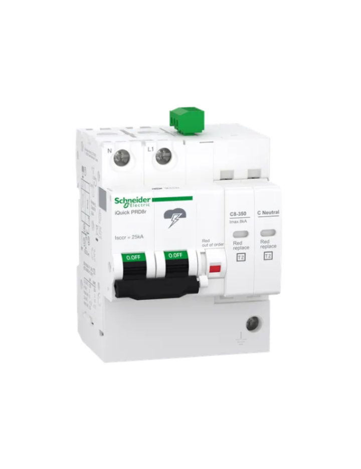 iQuick PRD8r modular surge arrester - 1 pole + N - 350V - with remote transfer