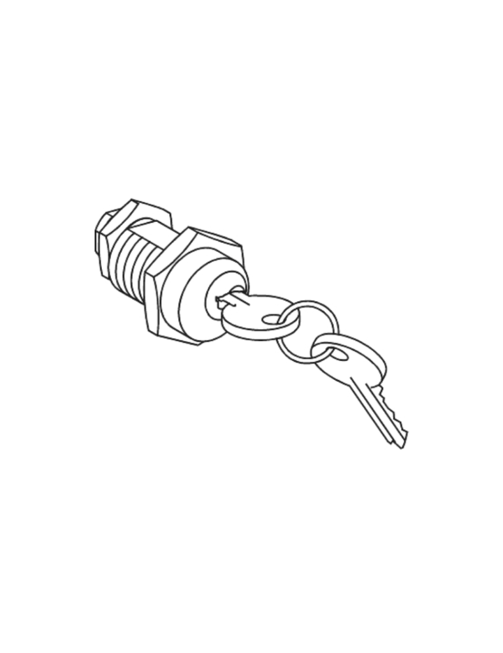 Keylock, EasyPact EXE, 2 keylocks, 1 flat key, assembled