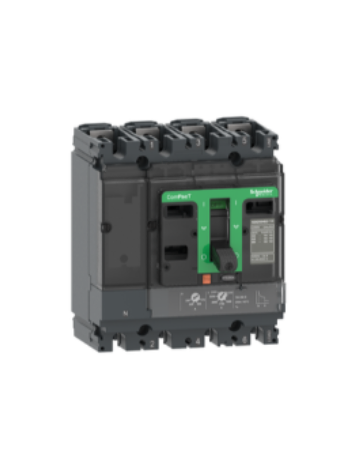 Circuit breaker, ComPacT NSX100B, 25kA/415VAC, 4 poles 3D (neutral not protected), TMD trip unit 50A