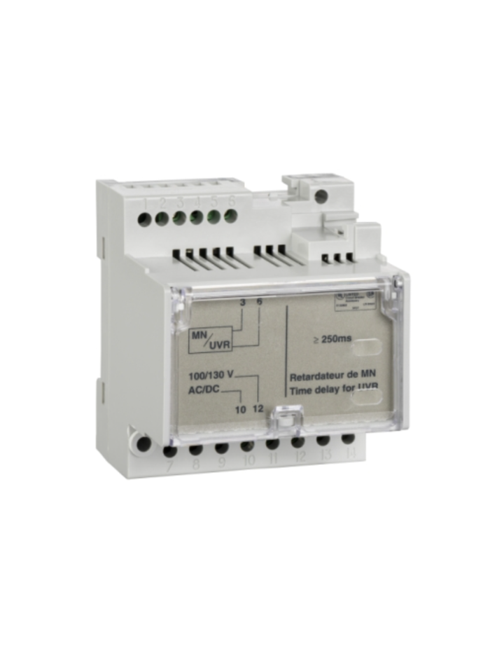 on - adjustable time delay relay for voltage release MN - 100/130 V AC/DC