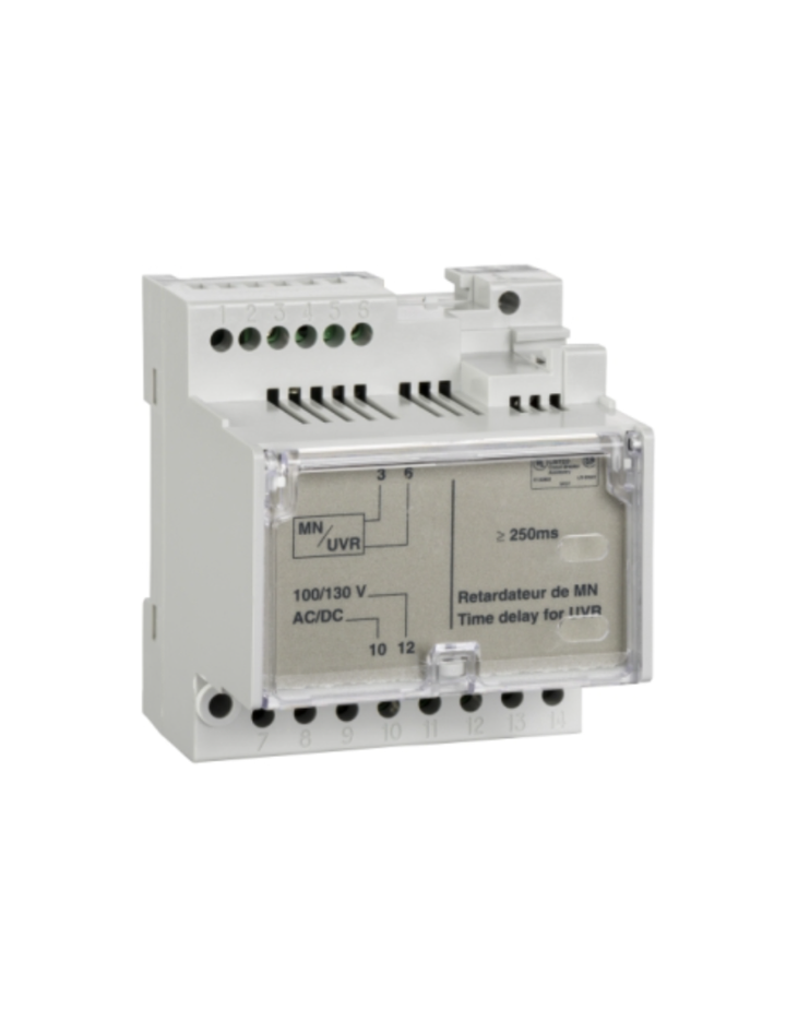 non - adjustable time delay relay for voltage release MN - 100/130 V AC/DC