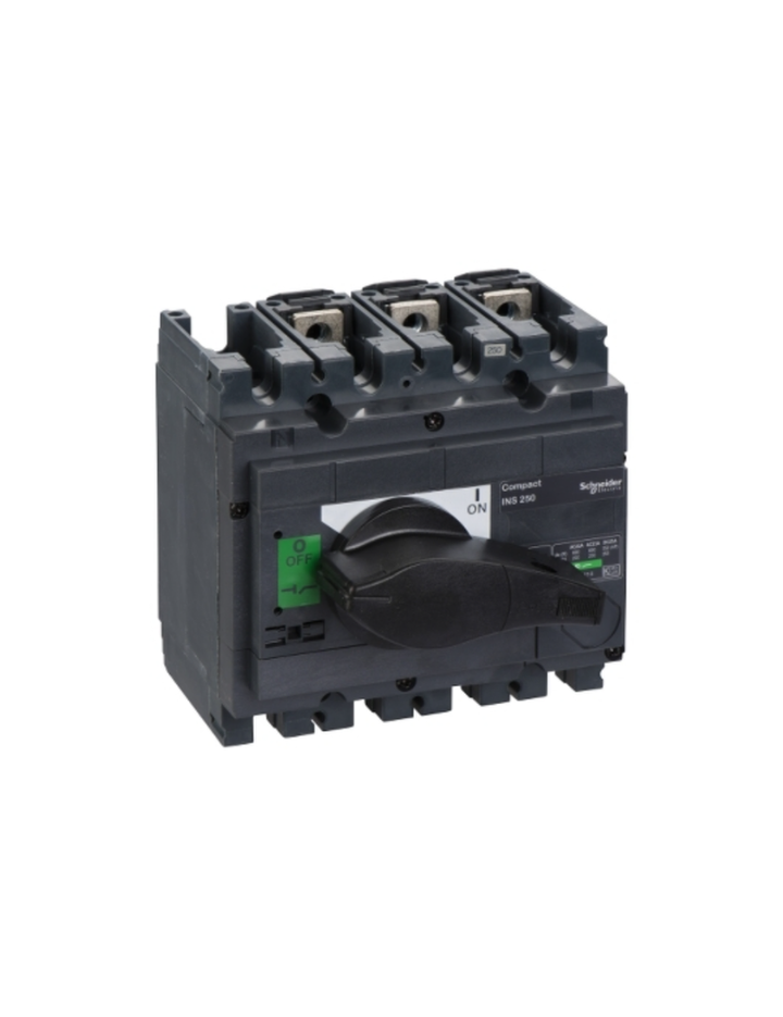 switch disconnector, Compact INS250 , 250 A, standard version with black rotary handle, 3 poles