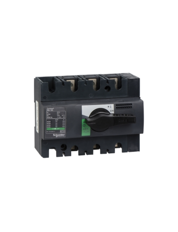 switch disconnector, Compact INS160 , 160 A, standard version with black rotary handle, 3 poles