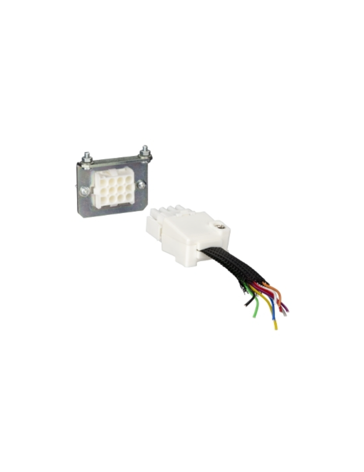 manual auxiliary connector, fixed and moving part, Compact NSX 100 to 630, withdrawable circuit breakers, 1 to 9 wires