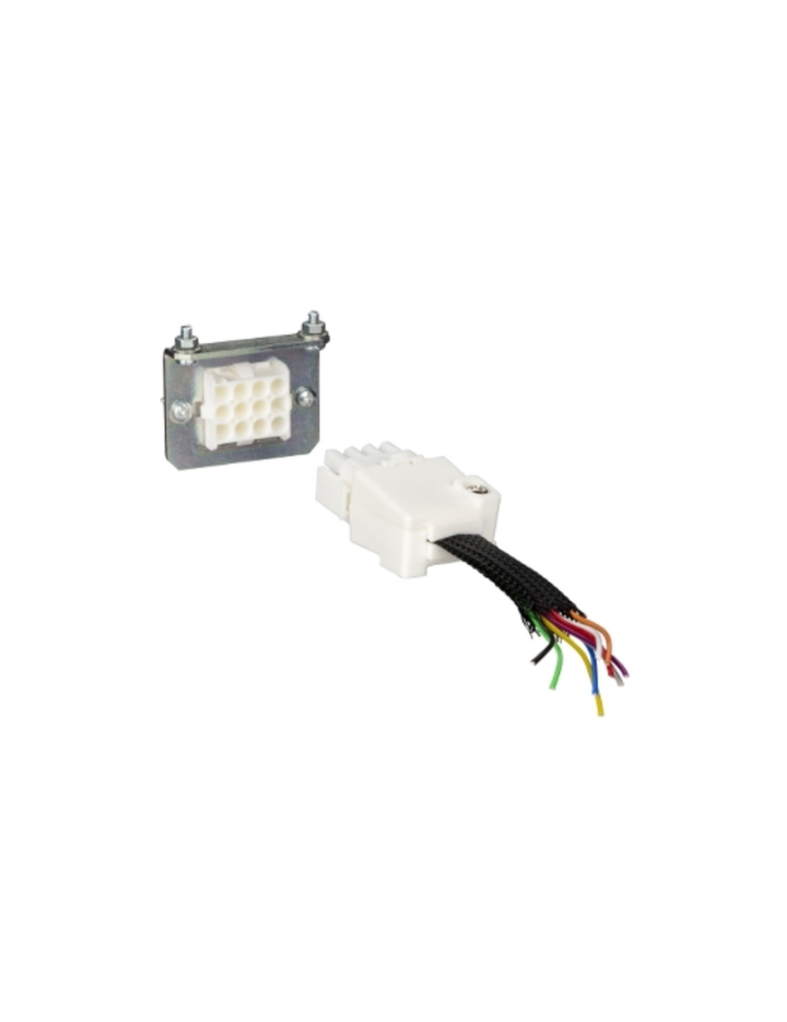 manual auxiliary connector, fixed and moving part, Compact NSX 100 to 630, withdrawable circuit breakers, 1 to 9 wires