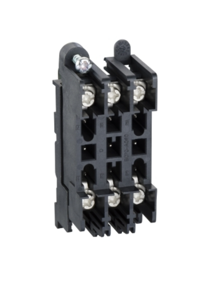 automatic auxiliary connector, fixed part, Compact NSX 100 to 630, for plug-in base, 1 to 9 wires