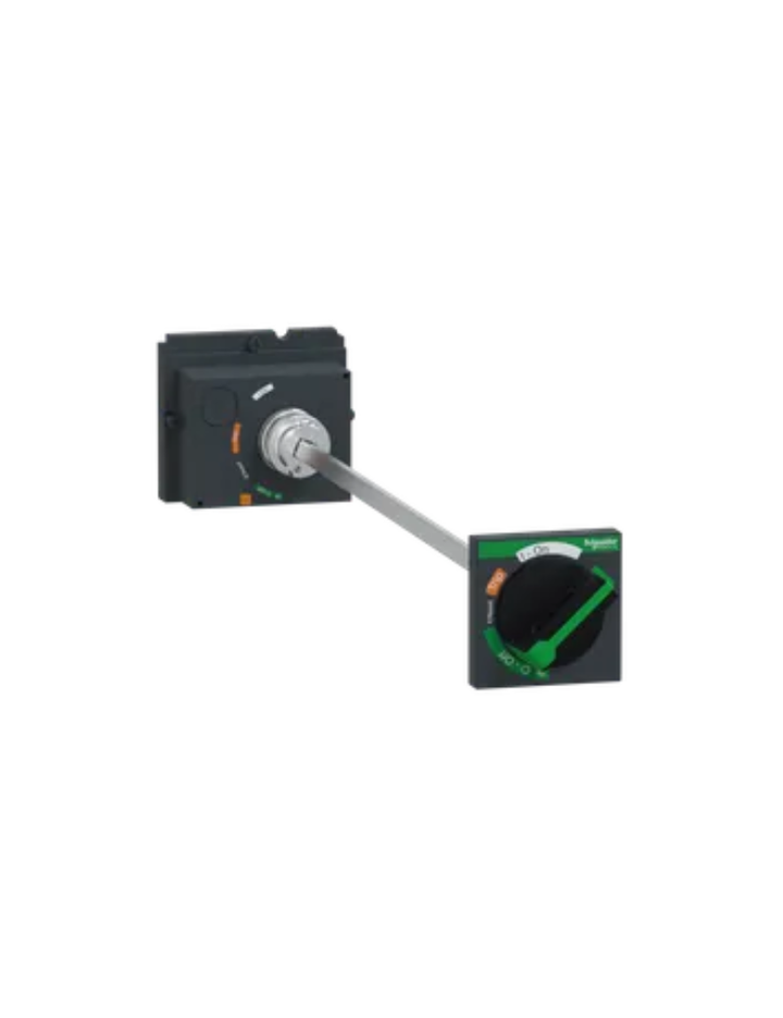 Extended rotary handle, ComPacT NSX100/160/250, black handle, shaft length 185mm to 600mm, IP55