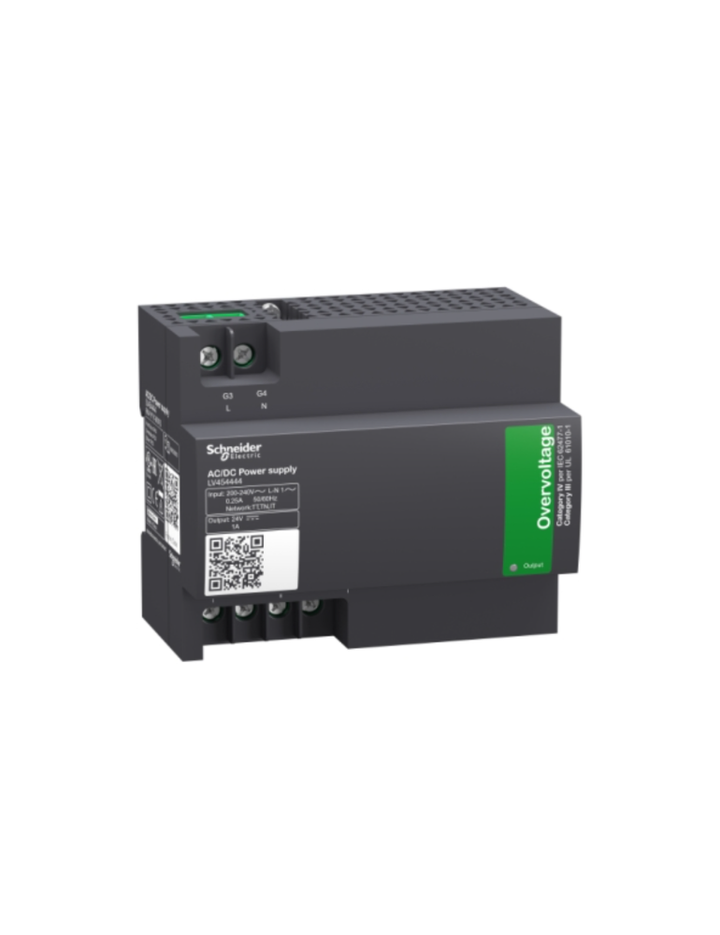 external power supply module, input voltage 200 V AC to 240 V AC 50/60 Hz, output voltage 24 V DC, output current 1 A