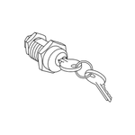 Keylock, EasyPact EXE, 2 keylocks, 1 flat key, assembled