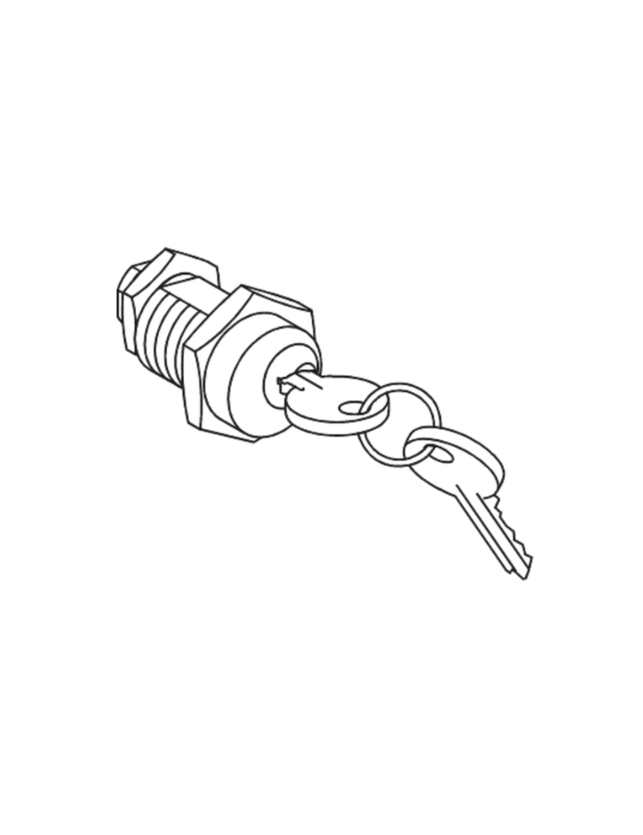 Keylock, EasyPact EXE, 2 keylocks, 1 flat key, assembled