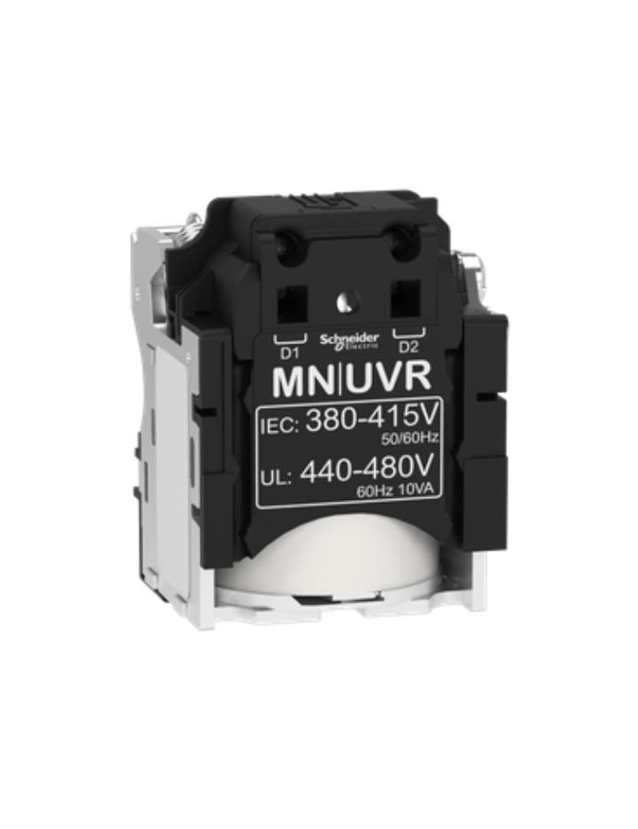 MN undervoltage release, Compact NSX, PowerPact Multistandard, EasyPact CVS, rated voltage 380 to 415 VAC 50/60 Hz, 440 to 480 VAC 60 Hz